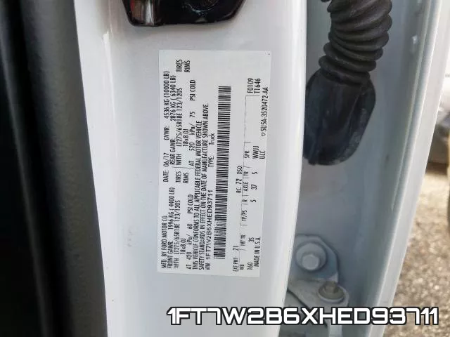1FT7W2B6XHED93711 фото 2