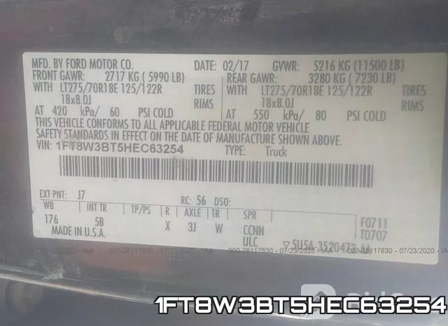 1FT8W3BT5HEC63254 фото 10