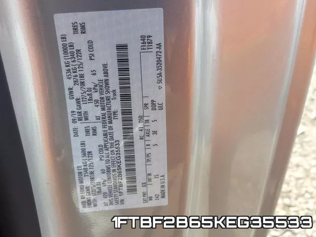 1FTBF2B65KEG35533 фото 2