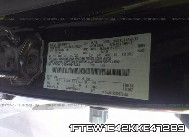 1FTEW1C42KKE47283 фото 10