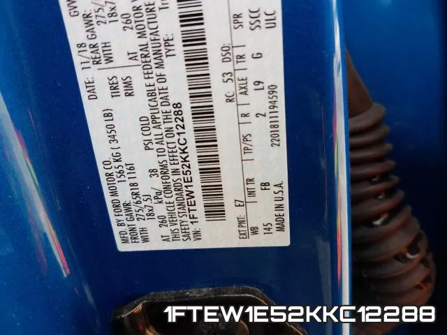 1FTEW1E52KKC12288 фото 2