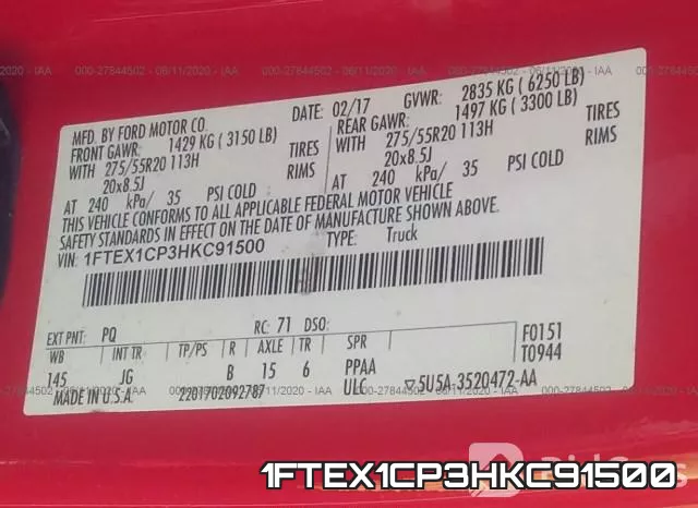 1FTEX1CP3HKC91500 фото 10