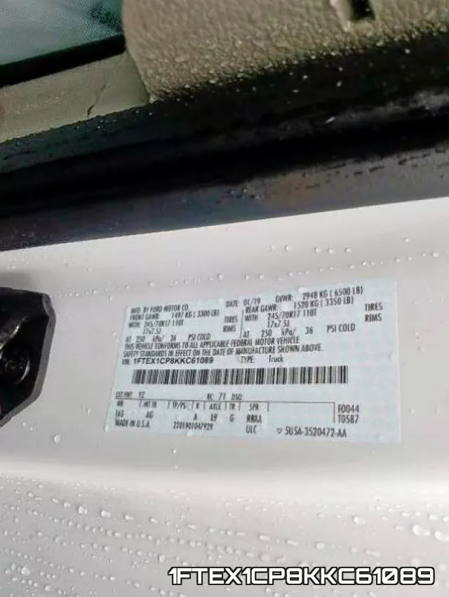 1FTEX1CP8KKC61089 фото 2