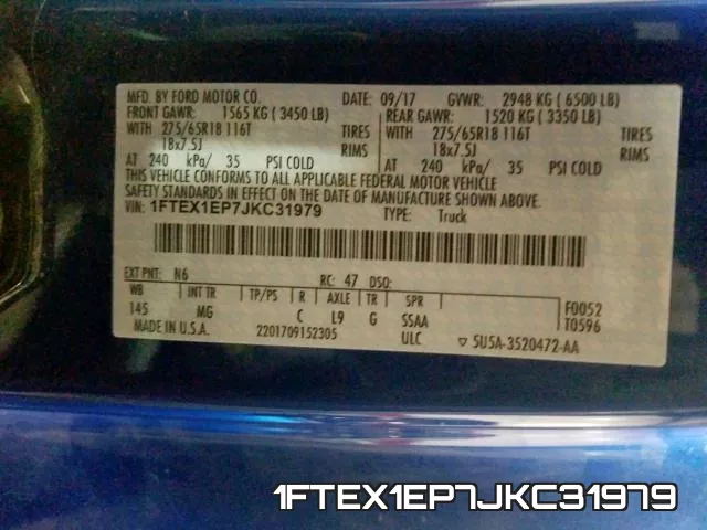 1FTEX1EP7JKC31979 фото 2