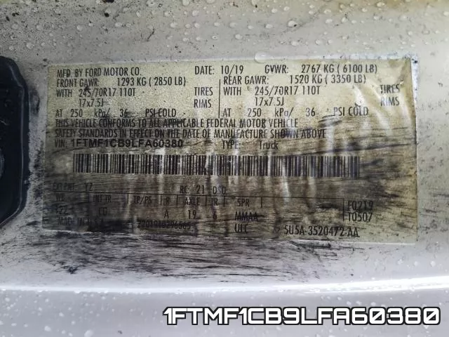 1FTMF1CB9LFA60380 фото 2