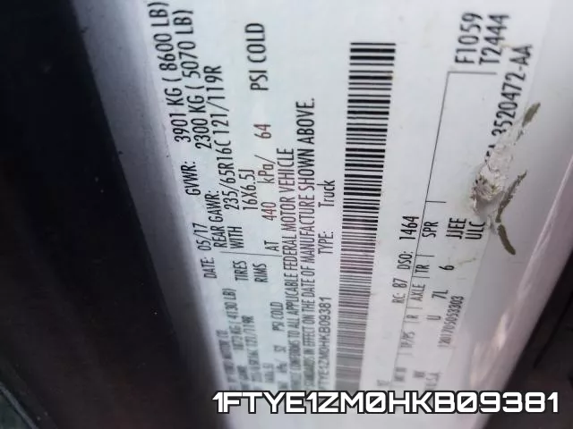1FTYE1ZM0HKB09381 фото 2