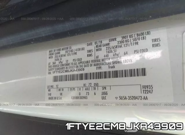 1FTYE2CM8JKA43909 фото 10