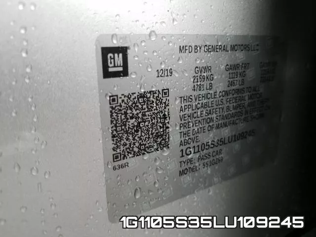 1G1105S35LU109245 фото 2