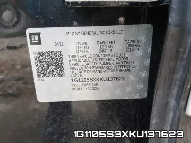 1G1105S3XKU137623 фото 2