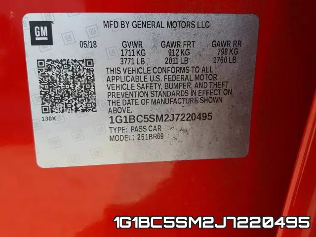 1G1BC5SM2J7220495 фото 2