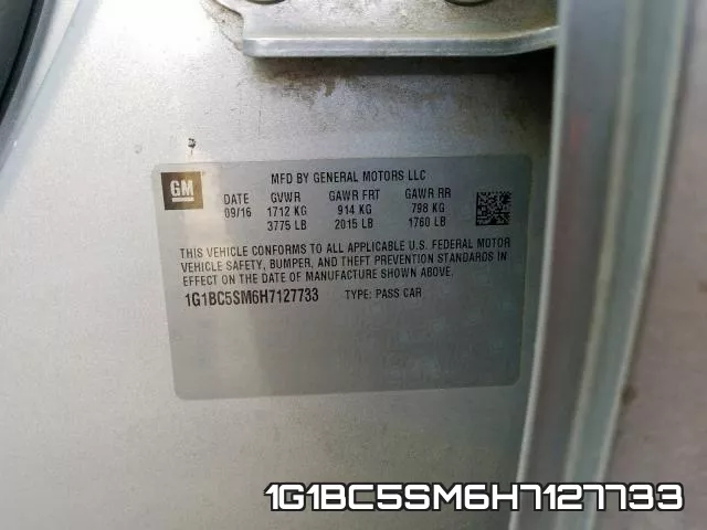 1G1BC5SM6H7127733 фото 2