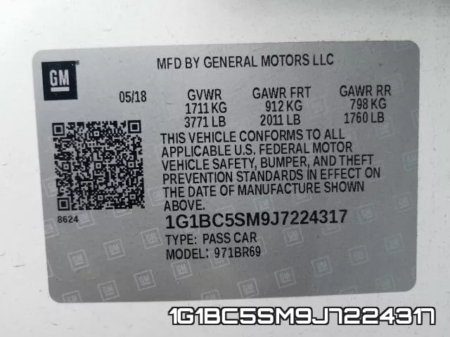 1G1BC5SM9J7224317 фото 2
