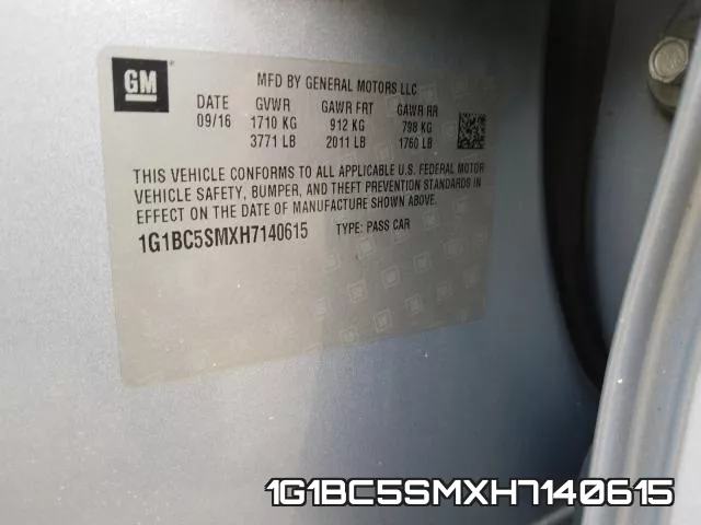 1G1BC5SMXH7140615 фото 2
