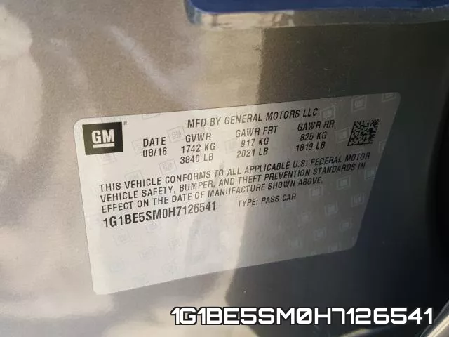 1G1BE5SM0H7126541 фото 2