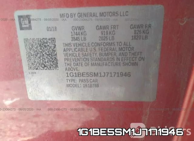 1G1BE5SM1J7171946 фото 10