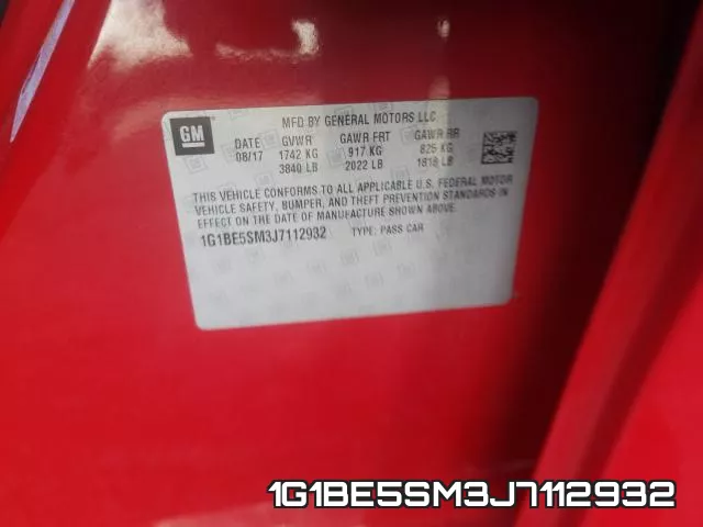 1G1BE5SM3J7112932 фото 2