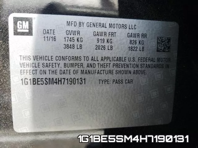 1G1BE5SM4H7190131 фото 2
