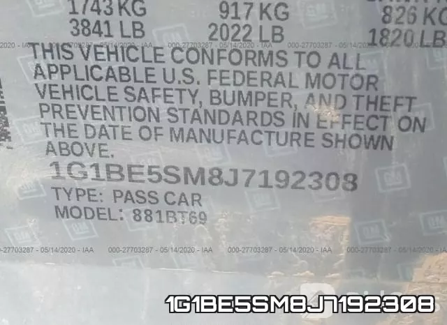 1G1BE5SM8J7192308 фото 10