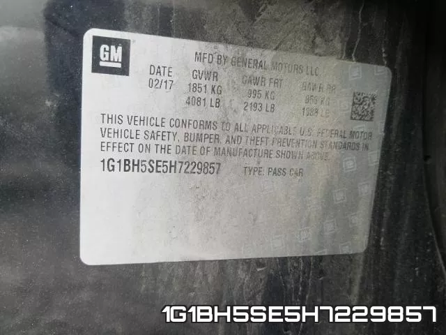 1G1BH5SE5H7229857 фото 2
