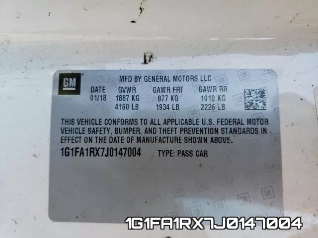 1G1FA1RX7J0147004 фото 2