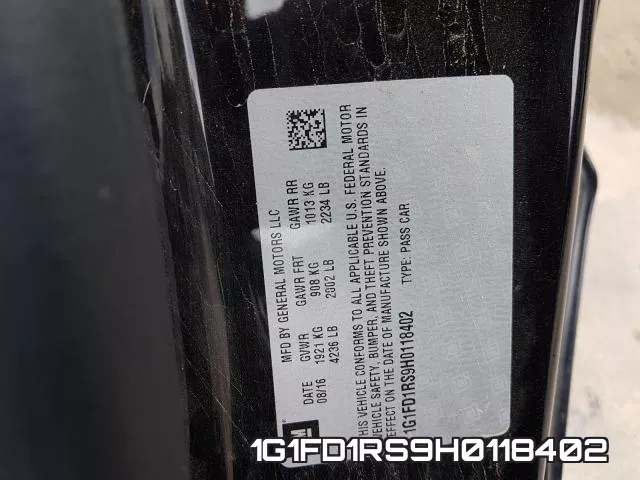 1G1FD1RS9H0118402 фото 2