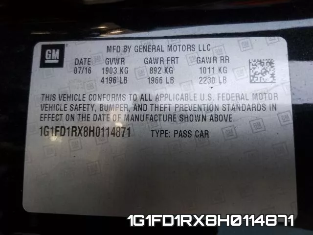 1G1FD1RX8H0114871 фото 2