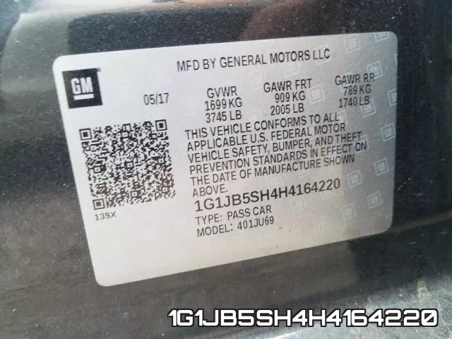 1G1JB5SH4H4164220 фото 2