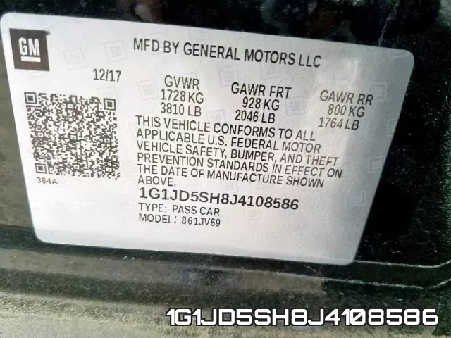 1G1JD5SH8J4108586 фото 2