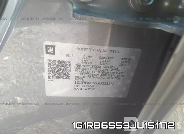 1G1RB6S53JU151172 фото 10
