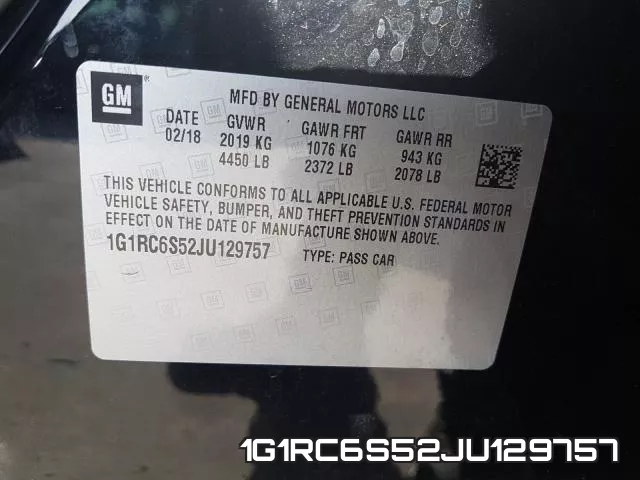 1G1RC6S52JU129757 фото 2
