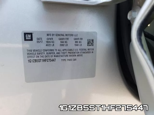 1G1ZB5ST1HF275447 фото 2