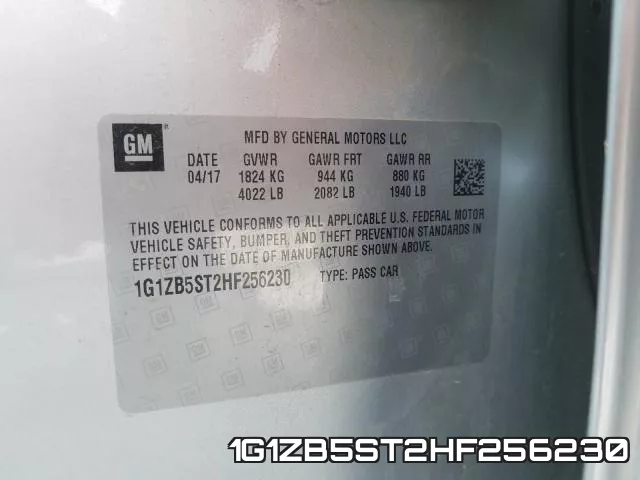 1G1ZB5ST2HF256230 фото 2