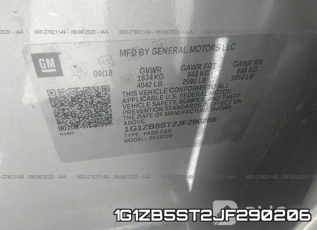 1G1ZB5ST2JF290206 фото 10