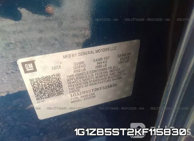 1G1ZB5ST2KF115830 фото 10