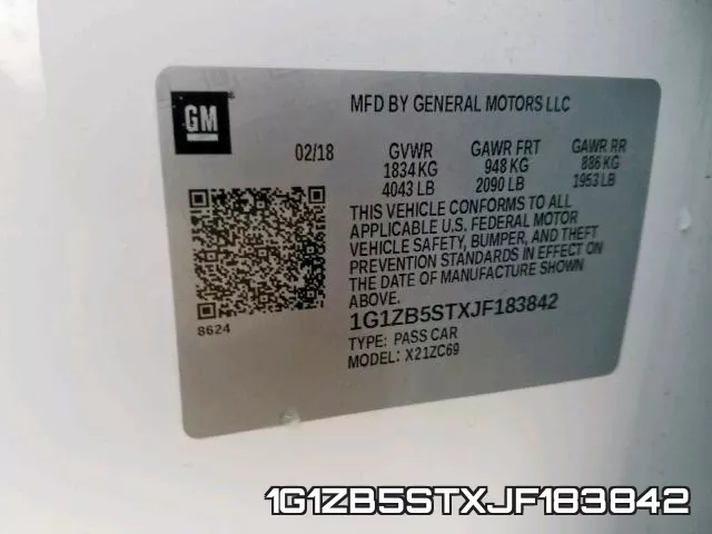 1G1ZB5STXJF183842 фото 2