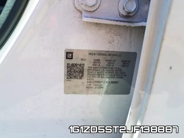 1G1ZD5ST2JF138887 фото 2