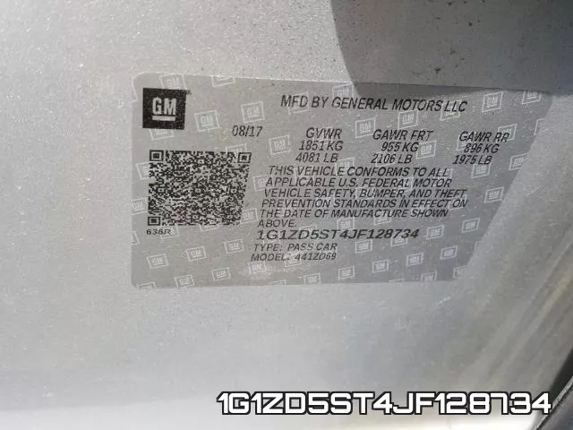 1G1ZD5ST4JF128734 фото 2
