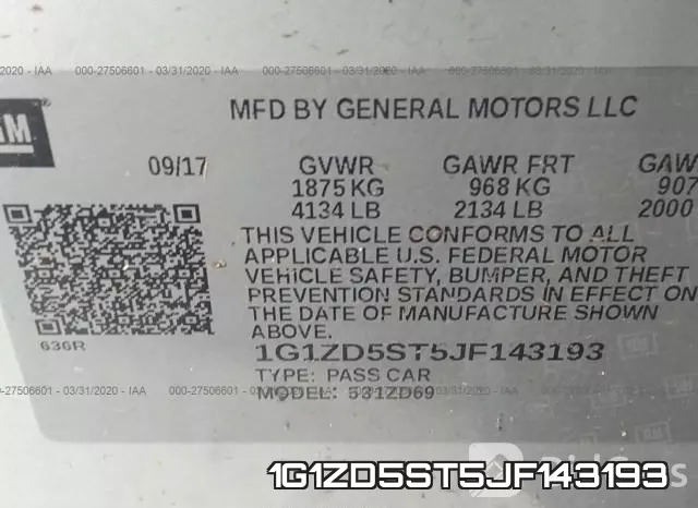 1G1ZD5ST5JF143193 фото 10