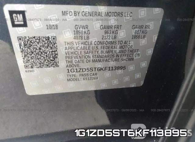 1G1ZD5ST6KF113895 фото 10