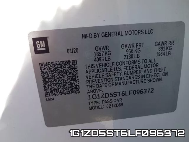 1G1ZD5ST6LF096372 фото 2