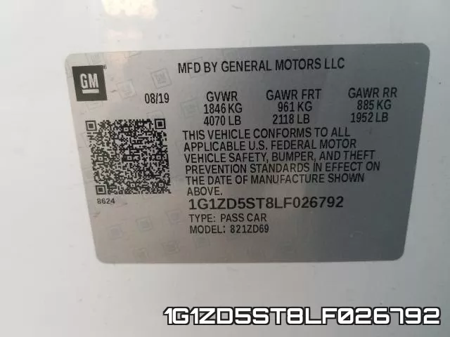 1G1ZD5ST8LF026792 фото 2