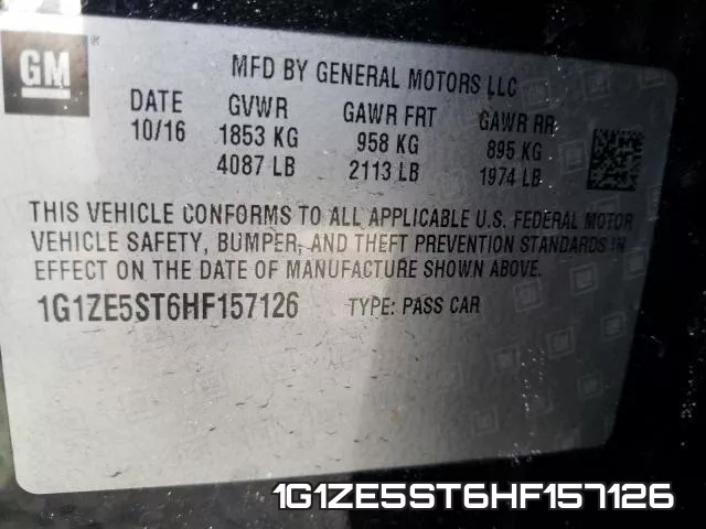 1G1ZE5ST6HF157126 фото 2