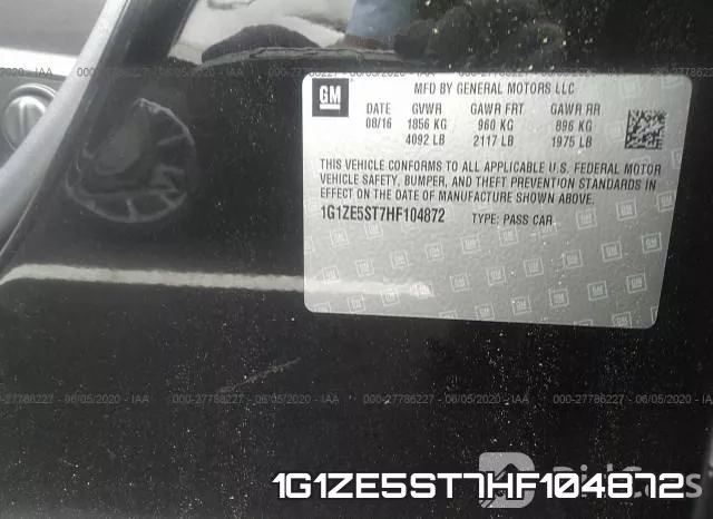 1G1ZE5ST7HF104872 фото 10