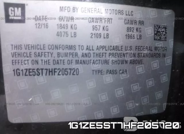 1G1ZE5ST7HF205720 фото 10