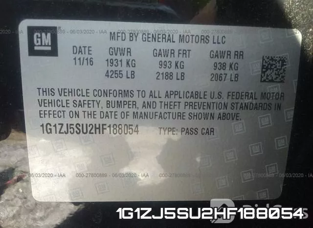1G1ZJ5SU2HF188054 фото 10