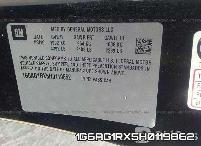 1G6AG1RX5H0119862 фото 10