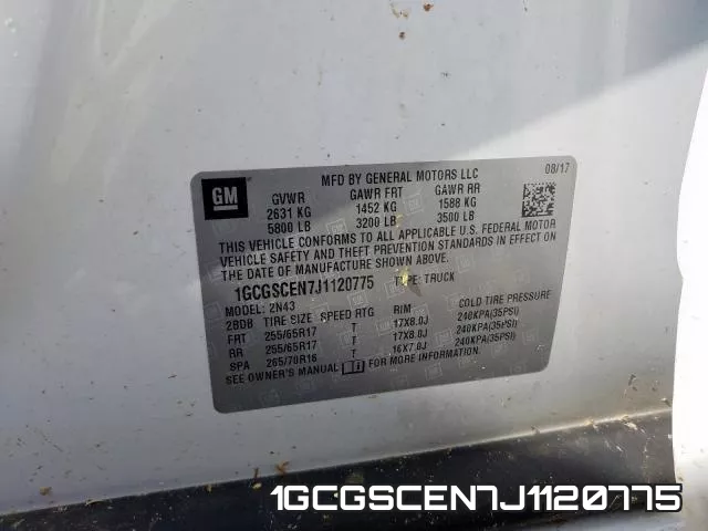 1GCGSCEN7J1120775 фото 2