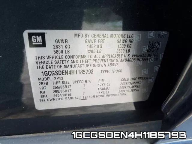 1GCGSDEN4H1185793 фото 2