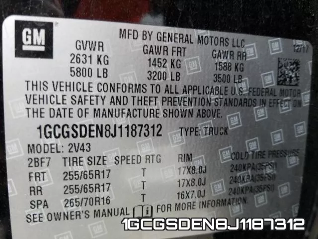 1GCGSDEN8J1187312 фото 2