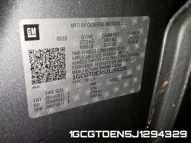 1GCGTDEN5J1294329 фото 2